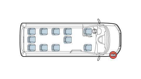 10인승 밴 좌석 배치도