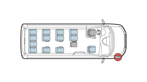 14인승 밴 좌석 배치도