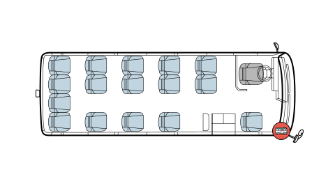 16인승 미니우등 좌석 배치도