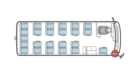 24인승 미니썬롱 좌석 배치도