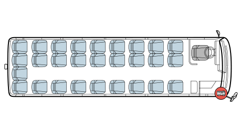 28인승 대형 좌석 배치도