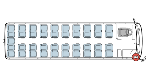 41인승 대형 좌석 배치도